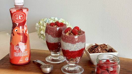 Déjeuner parfait aux framboises et chia